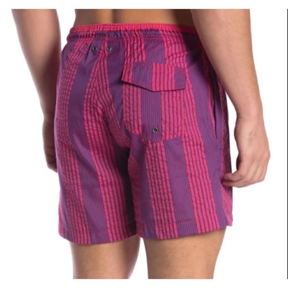 New TRUNKS SURF & SWIM CO. Sano Contrast Premium Swim Trunks Size L MSR…